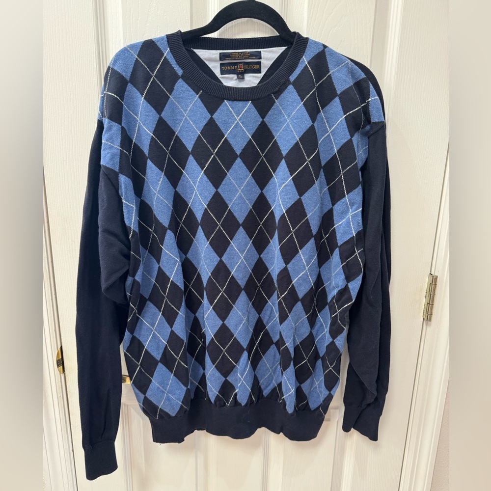 Tommy Hilfiger Golf argyle sweater size XL
